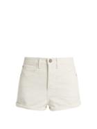 Matchesfashion.com Raey - Low Cut Off Denim Shorts - Womens - White