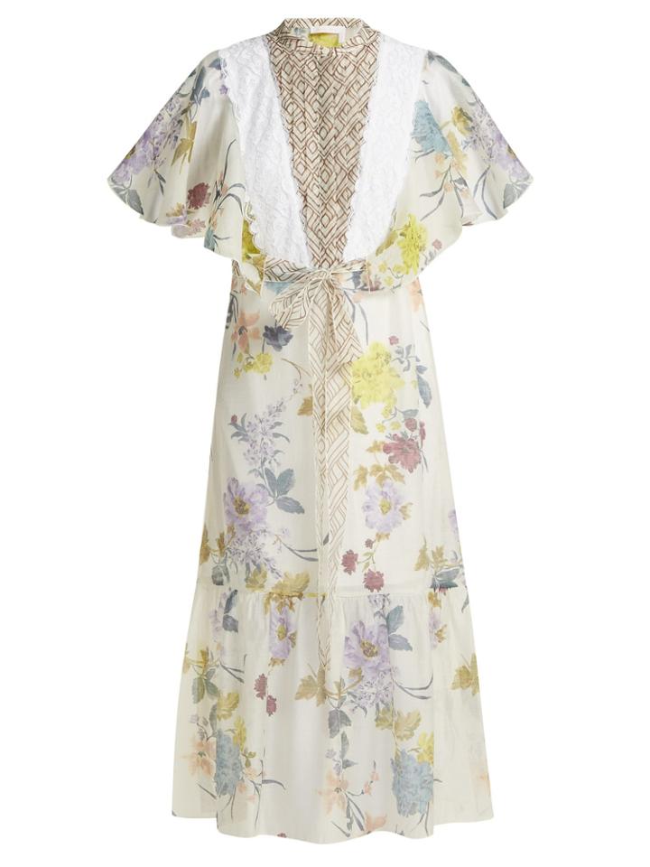 See By Chloé Floral And Geometric-print Chiffon Maxi Dress