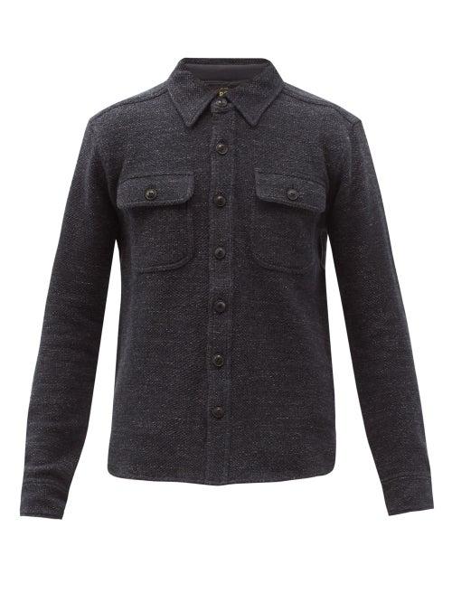 Matchesfashion.com Rrl - Patch-pocket Ring-spun Cotton Overshirt - Mens - Navy