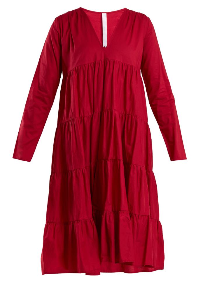 Merlette Bahama Mama Gathered Cotton Midi Dress