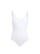 Matchesfashion.com Reina Olga - For A Rainy Day Stretch Jersey Swimsuit - Womens - White