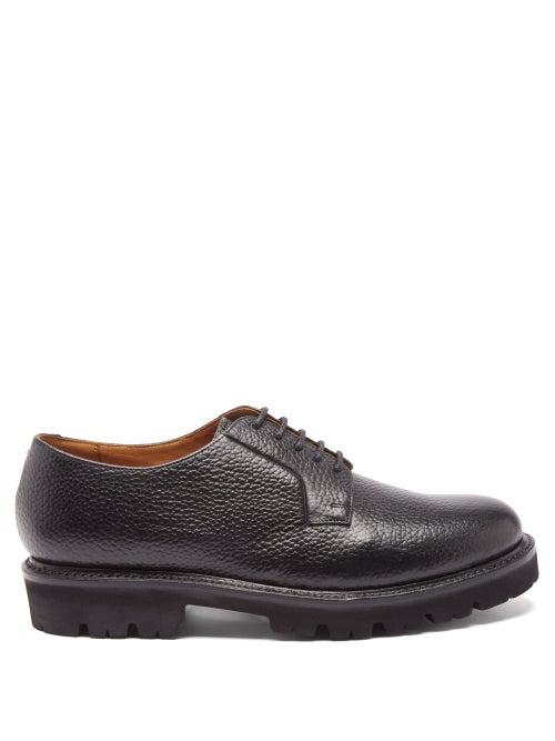 Matchesfashion.com Grenson - Melvin Grained-leather Derby Shoes - Mens - Black