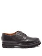 Matchesfashion.com Grenson - Melvin Grained-leather Derby Shoes - Mens - Black