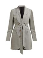 Matchesfashion.com Blaz Milano - Tonino Double Breasted Houndstooth Wool Blazer - Womens - Grey
