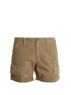Re/done Originals Distressed Cotton-ripstop Shorts