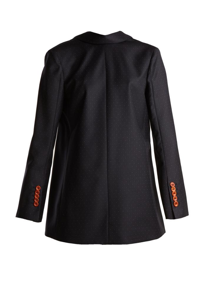 Acne Studios Jade Dot-jacquard Wool-twill Top