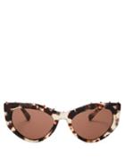 Matchesfashion.com Valentino - Rockstud Cat Eye Acetate Sunglasses - Womens - Tortoiseshell
