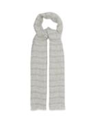 Matchesfashion.com Brunello Cucinelli - Striped Linen-blend Scarf - Womens - Grey Multi
