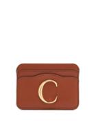 Matchesfashion.com Chlo - The C Leather Cardholder - Womens - Dark Brown