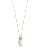 Noor Fares - Vara Diamond, Quartz & 18kt Gold Necklace - Womens - Clear Gold