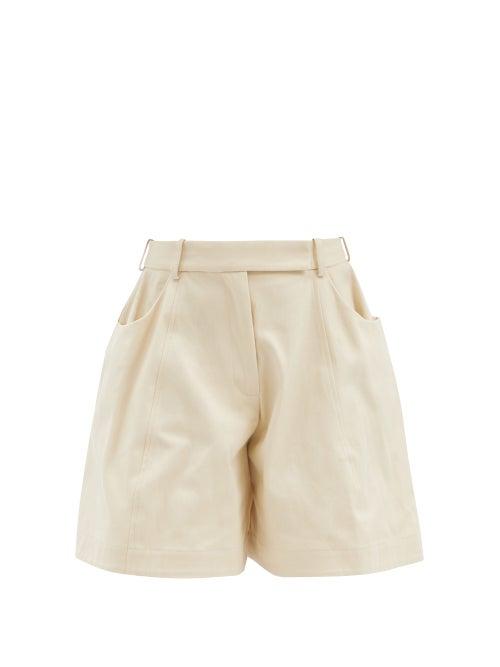 Matchesfashion.com Simone Rocha - Puffed Cotton-drill Shorts - Womens - Cream