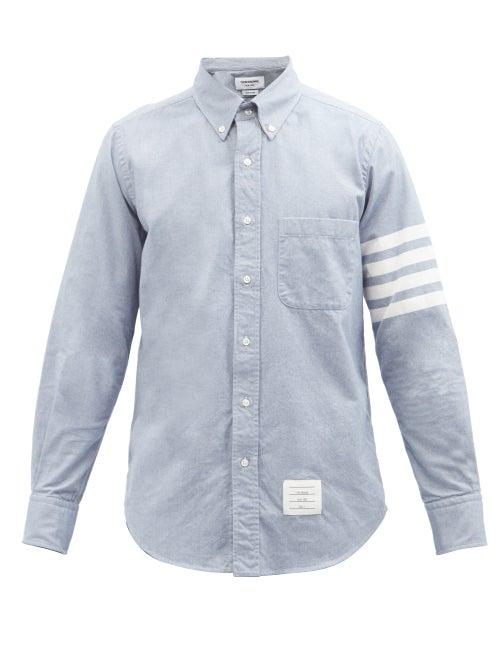Thom Browne - Four-bar Cotton Shirt - Mens - Blue