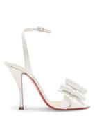 Matchesfashion.com Christian Louboutin - Miss Valois 85 Patent Leather Sandals - Womens - White