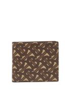 Matchesfashion.com Burberry - Tb-monogram Coated-canvas Bi-fold Wallet - Mens - Brown