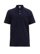 Matchesfashion.com Handvaerk - Cotton Piqu Polo Shirt - Mens - Navy