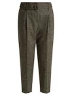Brunello Cucinelli High-rise Wool And Cashmere-blend Cropped Trousers