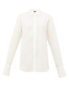 Matchesfashion.com Joseph - Joe Button-through Silk-crepe Shirt - Womens - Ivory