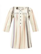 Matchesfashion.com Apiece Apart - Benita Striped Cotton Mini Dress - Womens - Cream Multi