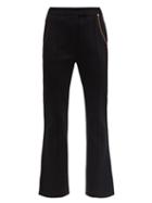 Matchesfashion.com Givenchy - Draped-chain Kick-flare Tailored Trousers - Womens - Black