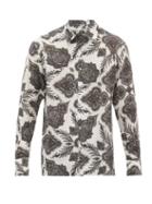 Matchesfashion.com 73 London - Paisley-print Silk-georgette Shirt - Mens - Beige Multi
