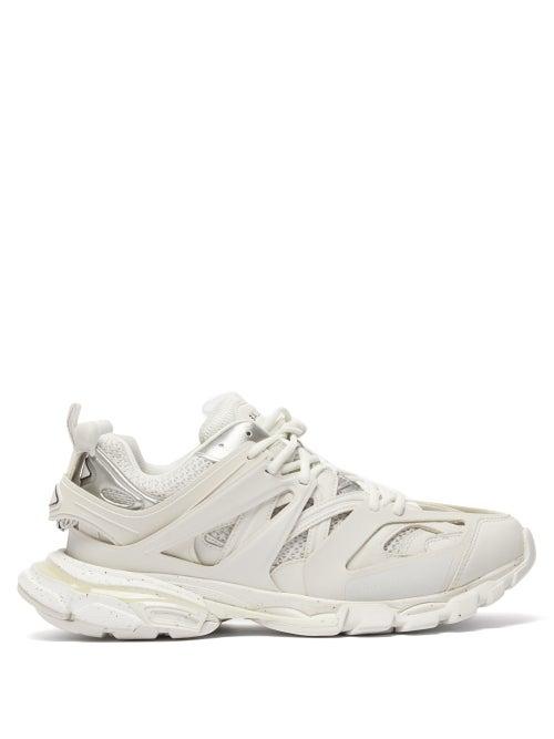 Balenciaga - Track Panelled Trainers - Mens - White