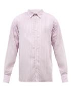Officine Gnrale - Alex Striped Poplin Shirt - Mens - Purple