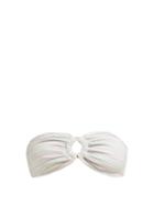 Matchesfashion.com Reina Olga - Bandcamp Seersucker Effect Bandeau Bikini Top - Womens - White Multi