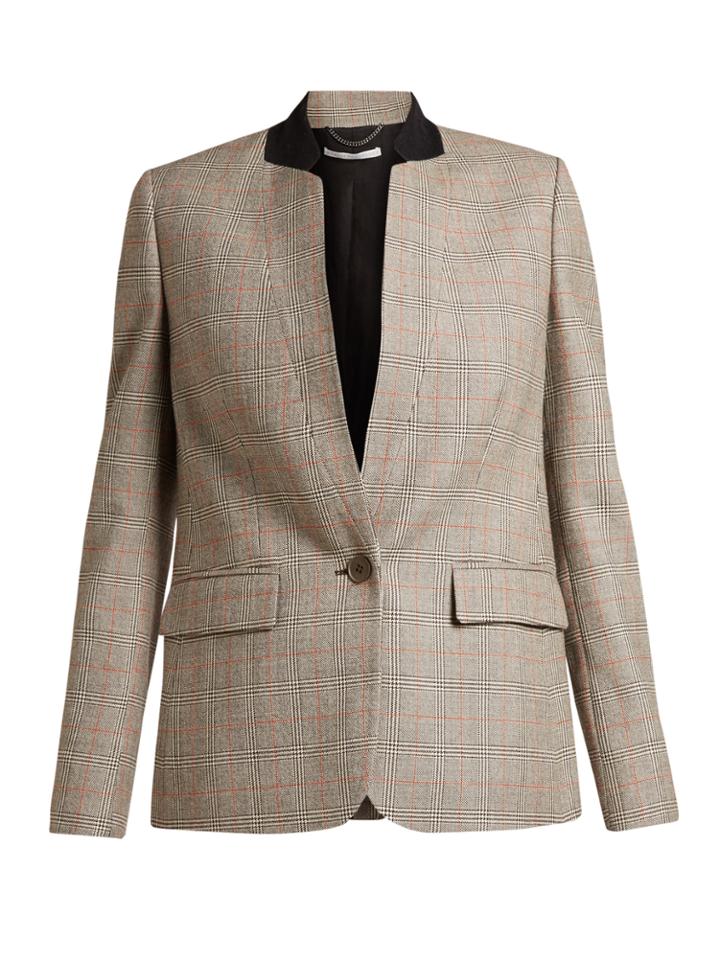 Stella Mccartney Fleur Prince Of Wales-checked Jacket