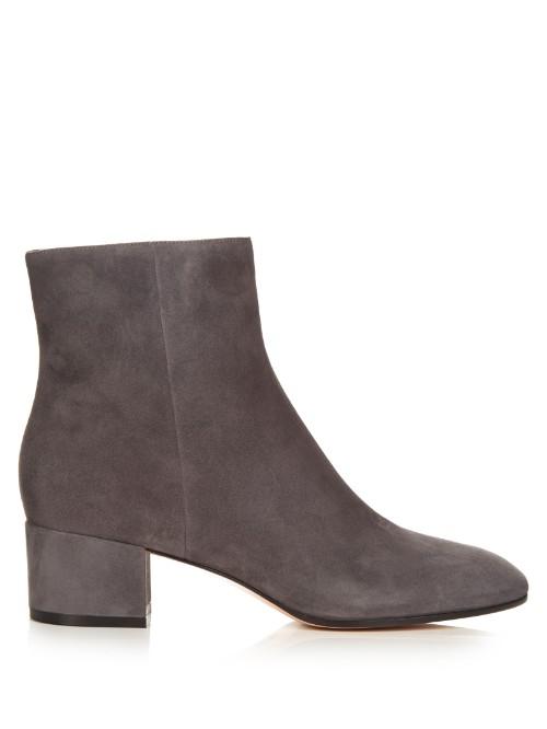 Gianvito Rossi Rolling Block-heel Suede Ankle Boots