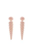 Matchesfashion.com Rebecca De Ravenel - Twisty Large Drop Earrings - Womens - Pink