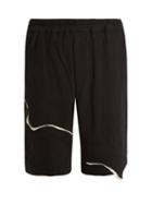 Matchesfashion.com By Walid - Spliced Detail Linen Bermuda Shorts - Mens - Black