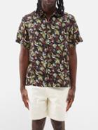 A.p.c. - Lloyd Floral-print Satin Shirt - Mens - Black Multi
