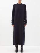 Raey - Raglan-sleeve Responsible-cashmere Dress - Womens - Navy