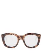 Le Specs Runaways Mirrored Round-frame Sunglasses