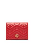 Matchesfashion.com Gucci - Gg Marmont Quilted-leather Wallet - Womens - Red