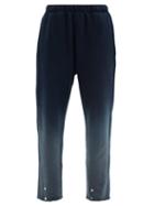 Matchesfashion.com Les Tien - Raw-edge Ombr Cotton-jersey Track Pants - Womens - Navy