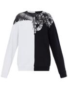 Matchesfashion.com Marcelo Burlon - Wings And Snake Print Cotton Sweatshirt - Mens - Black Silver