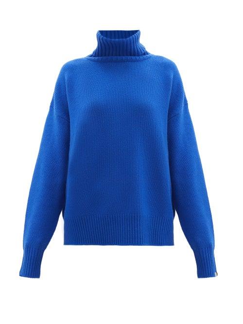 Matchesfashion.com Extreme Cashmere - No. 20 Oversize Xtra Stretch-cashmere Sweater - Womens - Blue