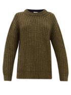 Matchesfashion.com See By Chlo - Colour Block Dropped Sleeve Sweater - Womens - Khaki Multi