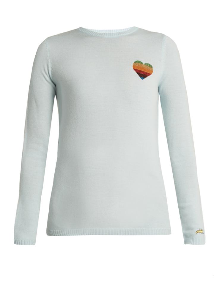Bella Freud Disco Heart Wool-blend Sweater
