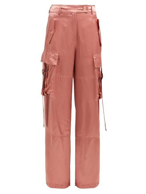 Matchesfashion.com Sies Marjan - Sammie Satin Cargo Trousers - Womens - Pink