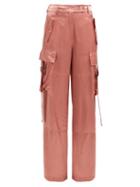 Matchesfashion.com Sies Marjan - Sammie Satin Cargo Trousers - Womens - Pink