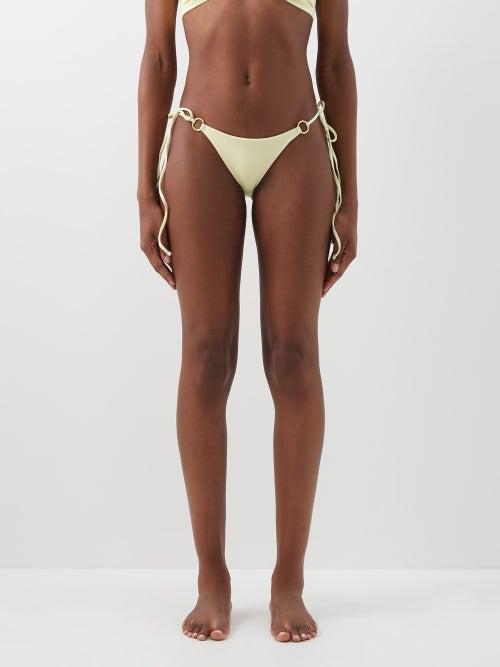 Sara Cristina - Triangle Tie-side Bikini Briefs - Womens - Pale Yellow
