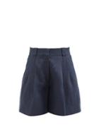 Blaz Milano - Midday Sun Linen Shorts - Womens - Navy
