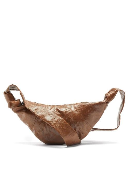 Matchesfashion.com Lemaire - Croissant Small Coated-linen Cross-body Bag - Mens - Brown