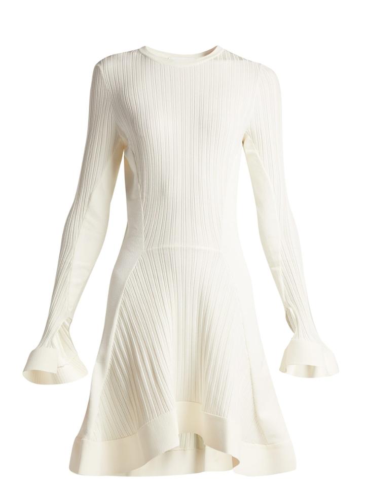 Esteban Cortázar Rib-knit Fluted Midi Dress