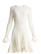 Esteban Cortázar Rib-knit Fluted Midi Dress