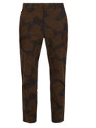 Vince Tropical Leaf-print Cotton-poplin Trousers