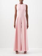 Emilia Wickstead - Kyla Tie-back Double-crepe Jumpsuit - Womens - Pale Pink