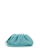 Matchesfashion.com Bottega Veneta - The Pouch Mini Wristlet Leather Clutch - Womens - Light Blue